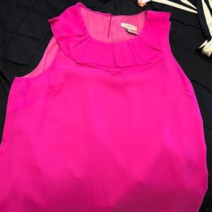 J Crew Hot Pink Sleeveless Top Size 10